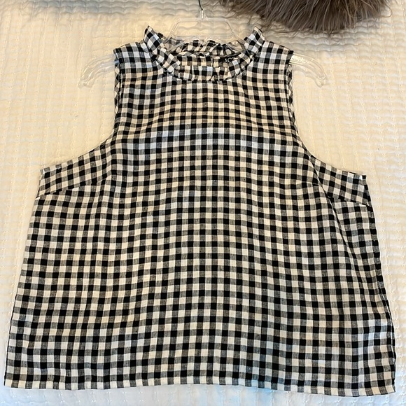 J. Crew Fleur Linen Top Size L - Picture 6 of 8